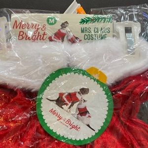 Merry and Bright Pet Costume Mrs. Claus Medium Dog Cat Holiday